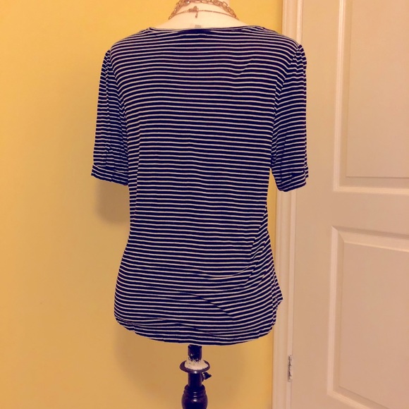 Black and white stripped H&M top size large - Picture 2 of 3